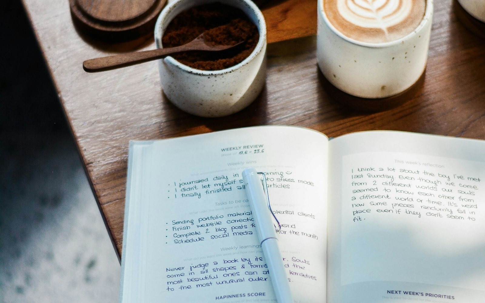 Notebook and pen with a to-do list